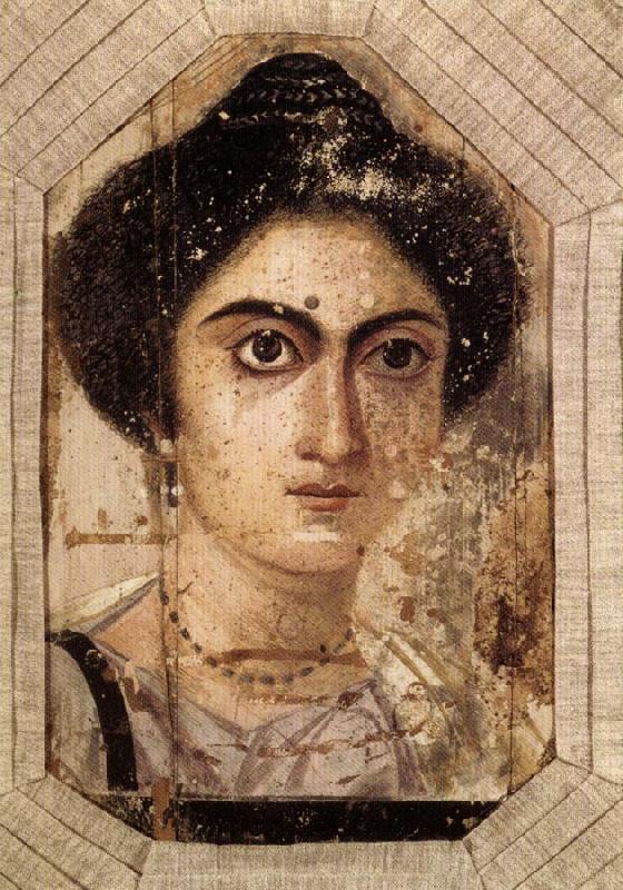 unknow artist Funerary Portrait of Womane from El Fayum China oil painting art